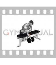 Dumbbell Over Bench One Arm Reverse Wrist Curl