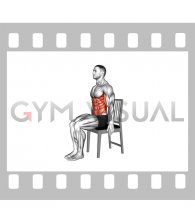 Seated Back Stretch on a Chair (male)