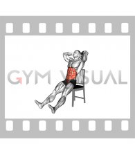 Seated Straight Leg Crunch on Chair (male)