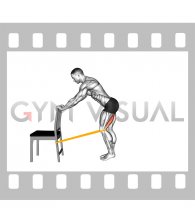 Resistance Band Standing Single Leg Knee Extension (male)