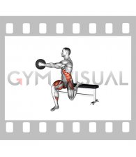 Medicine Ball Split Stance Torso Twist (male)