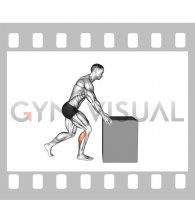 Knee to Box Calf Stretch (male)
