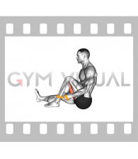Resistance Band Seated Single Leg Hugging Knee Flexion (male)