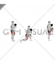 Kettlebell Ipsilateral Reverse Lunge High Knee (male)