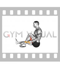 Resistance Band Seated Single Leg Hugging Knee Flexion (male)