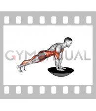 Bosu Ball Plank Hold (male)