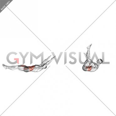 Lying Abdominal Scissors Crunch (male)