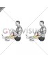 Resistance Band Seated Single Leg Hugging Knee Flexion (male)