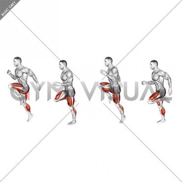 High Knee to Butt Kick