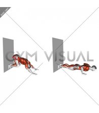 Downward Dog Push-up against Wall (male)
