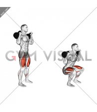 Kettlebell Back Squat (male)