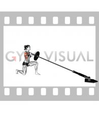 Landmine Kneeling One Arm Shoulder Press (female)