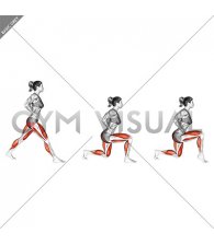 Split Squat Heel Raise (female)