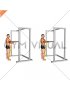 Resistance Band Standing Single Arm Triceps Stretch (male)