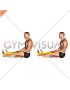 Resistance Band Seated Single Leg Hamstring Stretch (male)