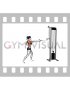 Cable Split Stance Single Arm Row (female)