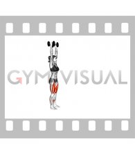 Dumbbell Overhead Lunge (female)