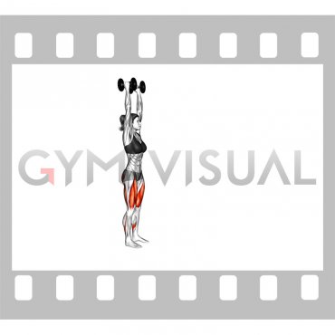 Dumbbell Overhead Lunge (female)