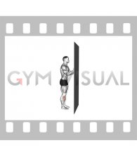 Standing Floor Tibialis Raise Wall Supported (male)