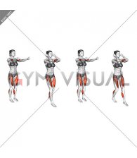 Biceps Curl Front Step (female)