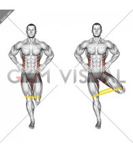 Resistance Band Standing Balance Bent Leg Hip Abduction (male)