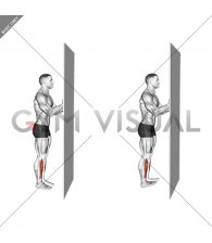 Standing Floor Tibialis Raise Wall Supported (male)