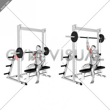 Smith Seated Single Arm Neutral Grip Shoulders Press (male)