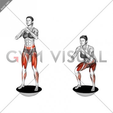 Bosu Ball Squat (female)