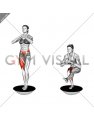 Bosu Ball Single Leg Squat (female)