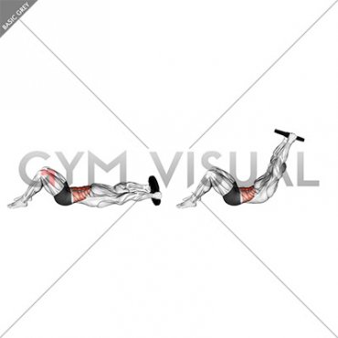 Weighted Plate Crunch (hands overhead)