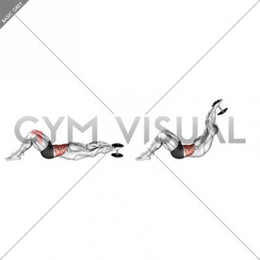 Weighted Dumbbell Crunch (hands overhead) (VERSION 2)