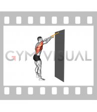 Resistance Band Standing Straight Arms Pulldown (male)