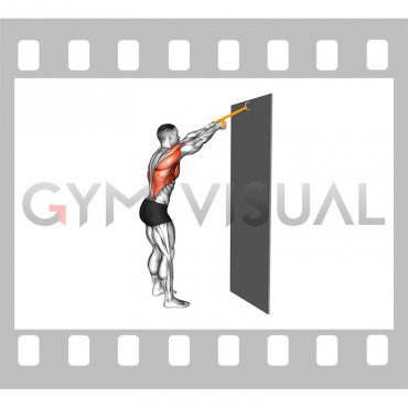 Resistance Band Standing Straight Arms Pulldown (male)
