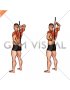 Stick Assisted Standing Shoulder Internal Rotation (male)
