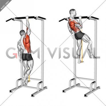 Resistance Band Assisted Single Arm Pull-up (VERSION 2) (male)
