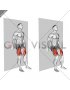Standing Wall Slide Quarter Squat Hold (male)