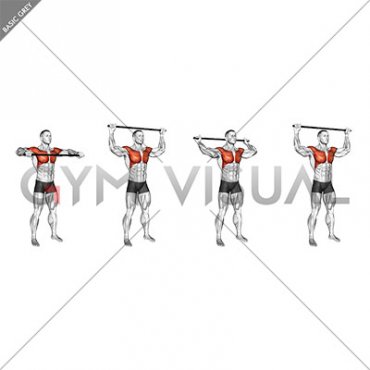 Stick Shoulder Rotation Over Head (male)
