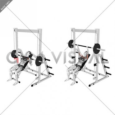 Smith Incline Bench Press (female)