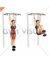 Weighted Hanging Leg Hip Raise (female)