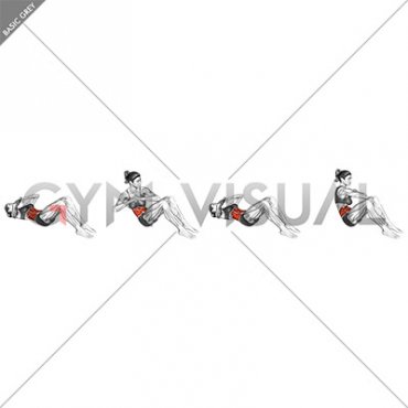 Elbow to Knee Sit-up (female)