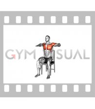 Seated Arm Crossover and Chest Out on a Chair (male)