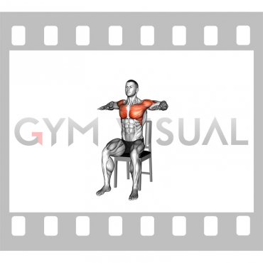 Seated Arm Crossover and Chest Out on a Chair (male)