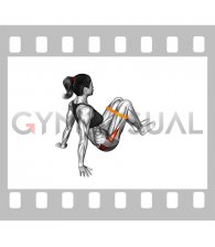 Resistance Band Seated Bent Knee Abduction Feet Floor Off (female)