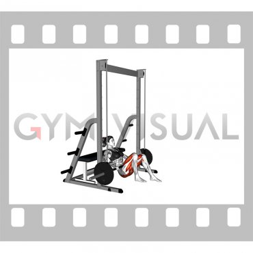 Smith Staggered Stance Hip Thrust (female)