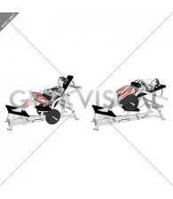 Lever Stagged Stance Hip Thrust (plate loaded) (female)