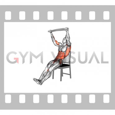 Seated High Row with a Towel Jack on Chair (male)