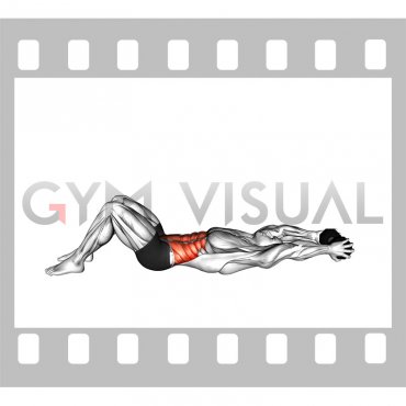 Weighted Dumbbell Crunch (hands overhead)