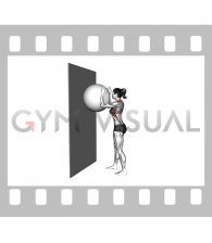Exercise Ball Serratus Wall Slide (female)