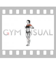 Standing Chest Push Hip Extension Kickback (female)