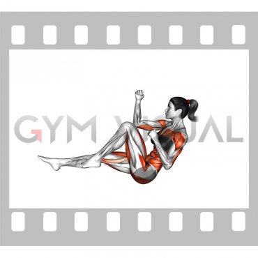 V-Sit Alternating Knee Tuck (female)